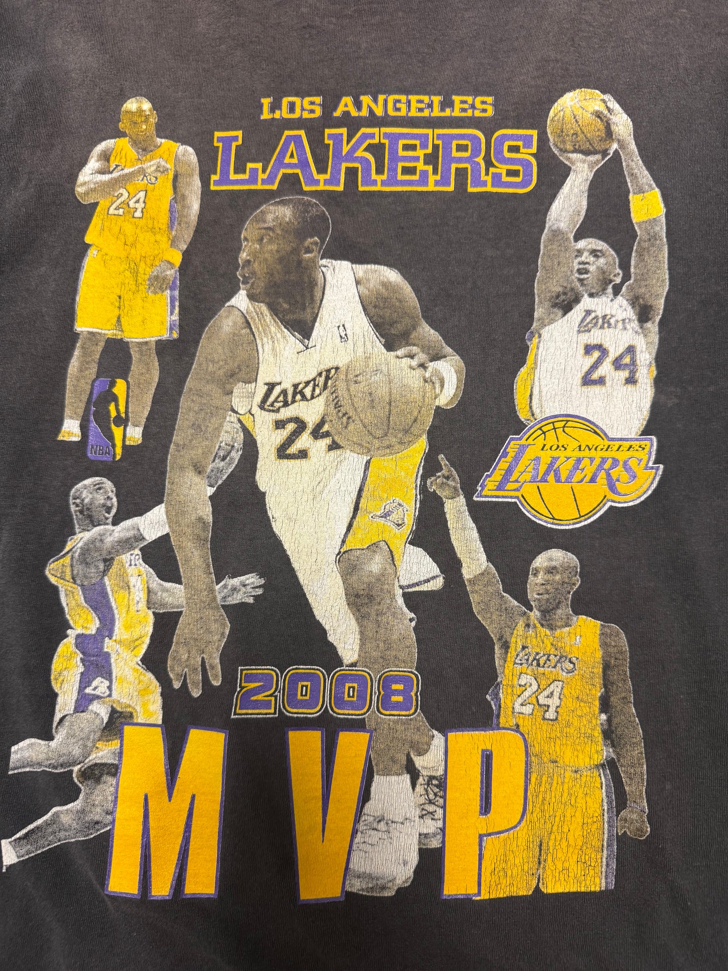 2008 Kobe Bryant Los Angeles Lakers Vintage Faded Tee (XL)