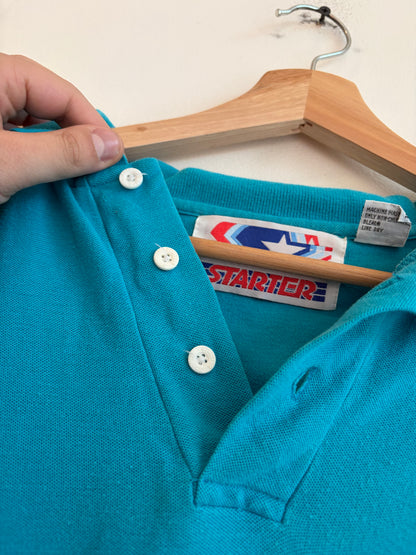 90s Charlotte Hornets Vintage Starter Boxy Polo Shirt (M)