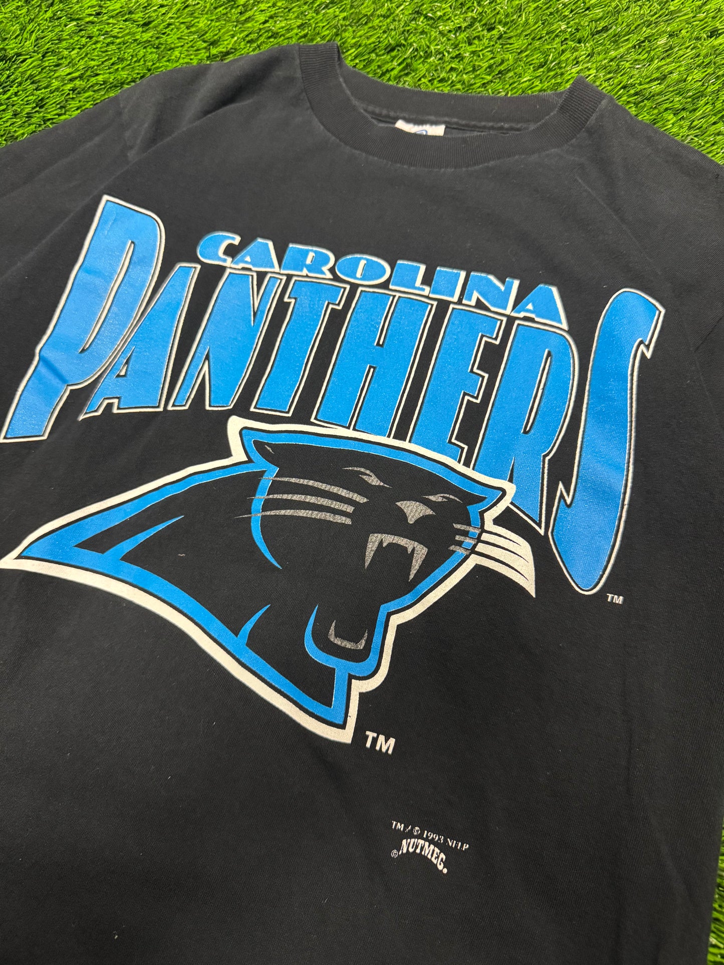 1993 Carolina Panthers Spell Out Vintage Tee (L)