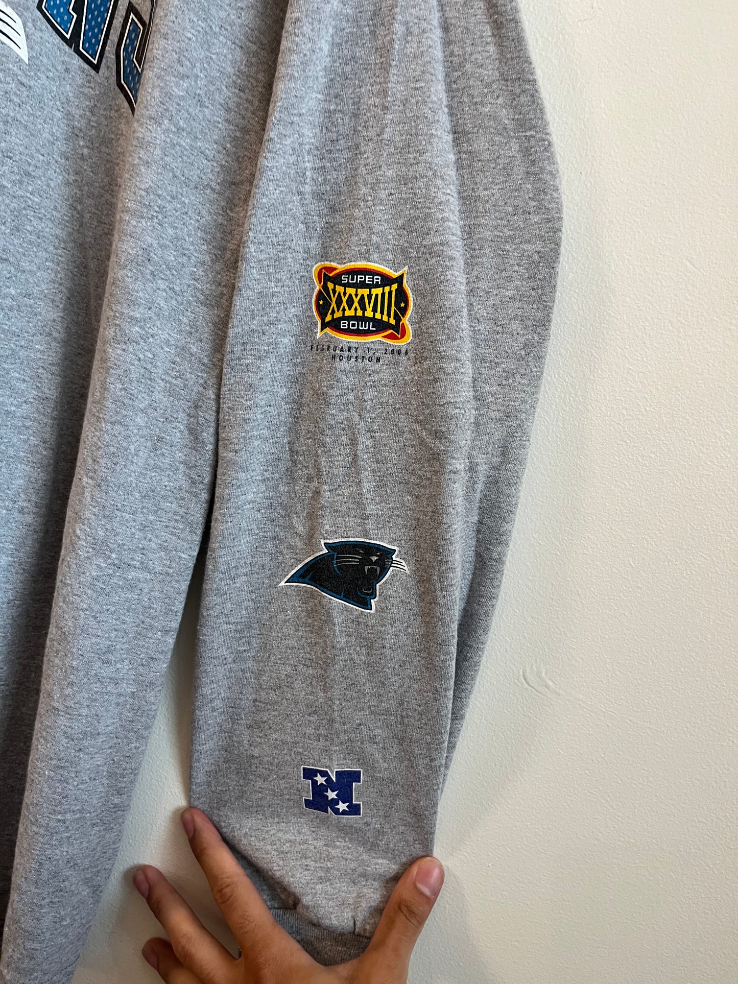 2003 Carolina Panthers Super Bowl Essential Long-Sleeve (XL)