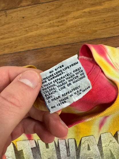 1992 Lithuania Grateful Dead Tie Dye Vintage Liquid Blue Band Tee (L)