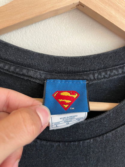 2005 Superman Flames Black Tee (L)