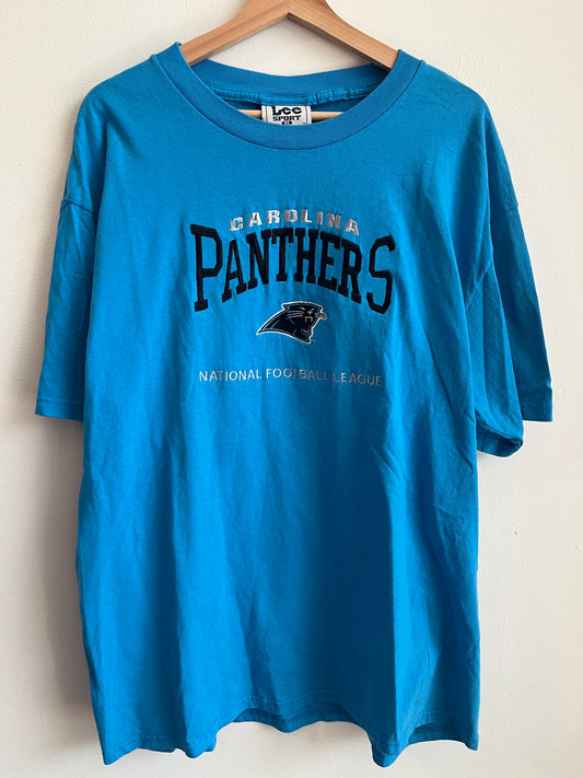 90s Carolina Panthers Embroidered Lee Sports NFL Tee (XL)
