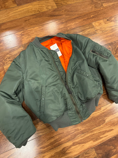 80s Flyer's MA1 Bomber Green Jacket (M)