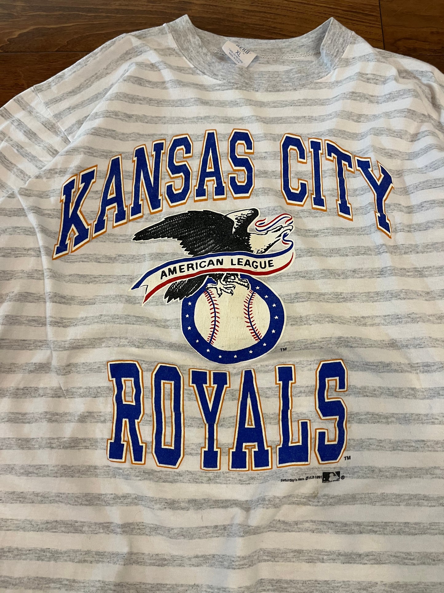 1991 Kansas City Royals Striped Tee (XL)