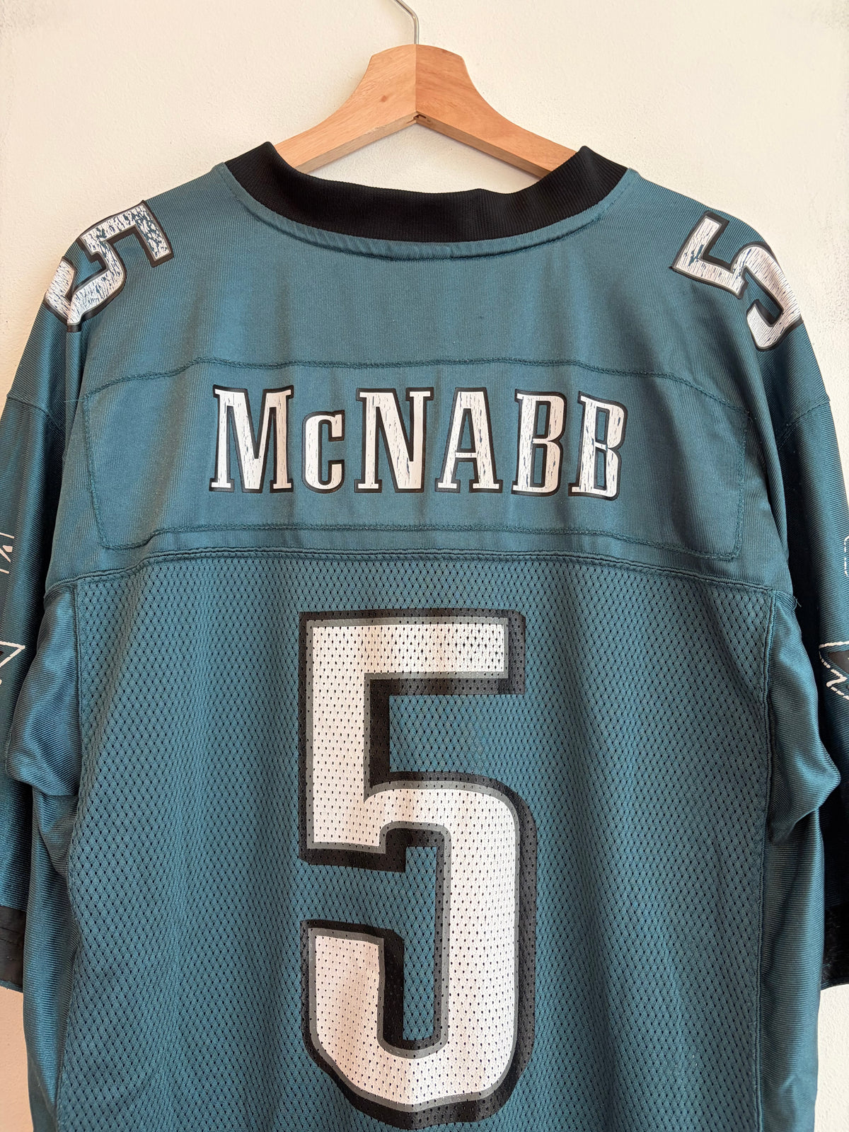 00s Philadelphia Eagles Donovan McNabb Cracked Reebok Jersey (M)
