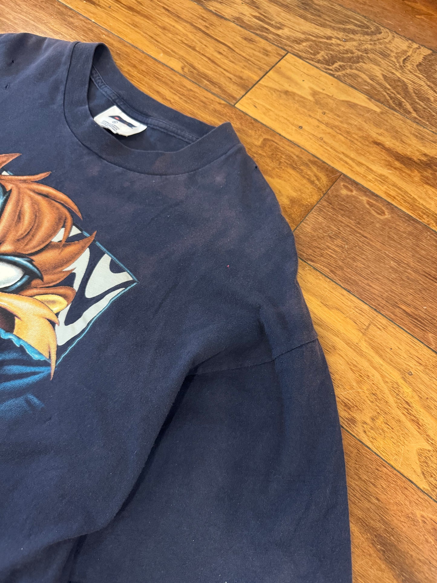 1998 Dallas Cowboys Taz Bleach Faded Tee (XL)