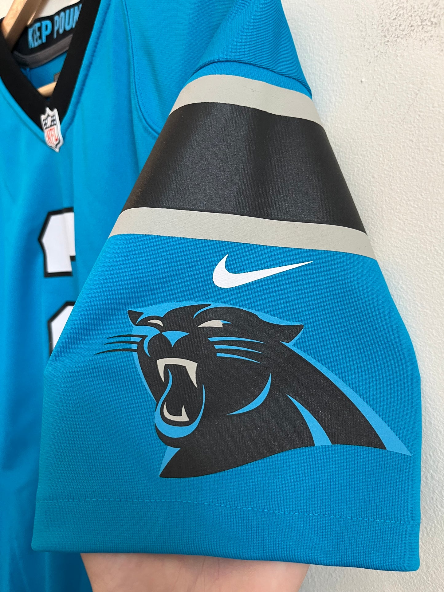 2022 Carolina Panthers DJ Moore Nike Blue Jersey (Youth XL)