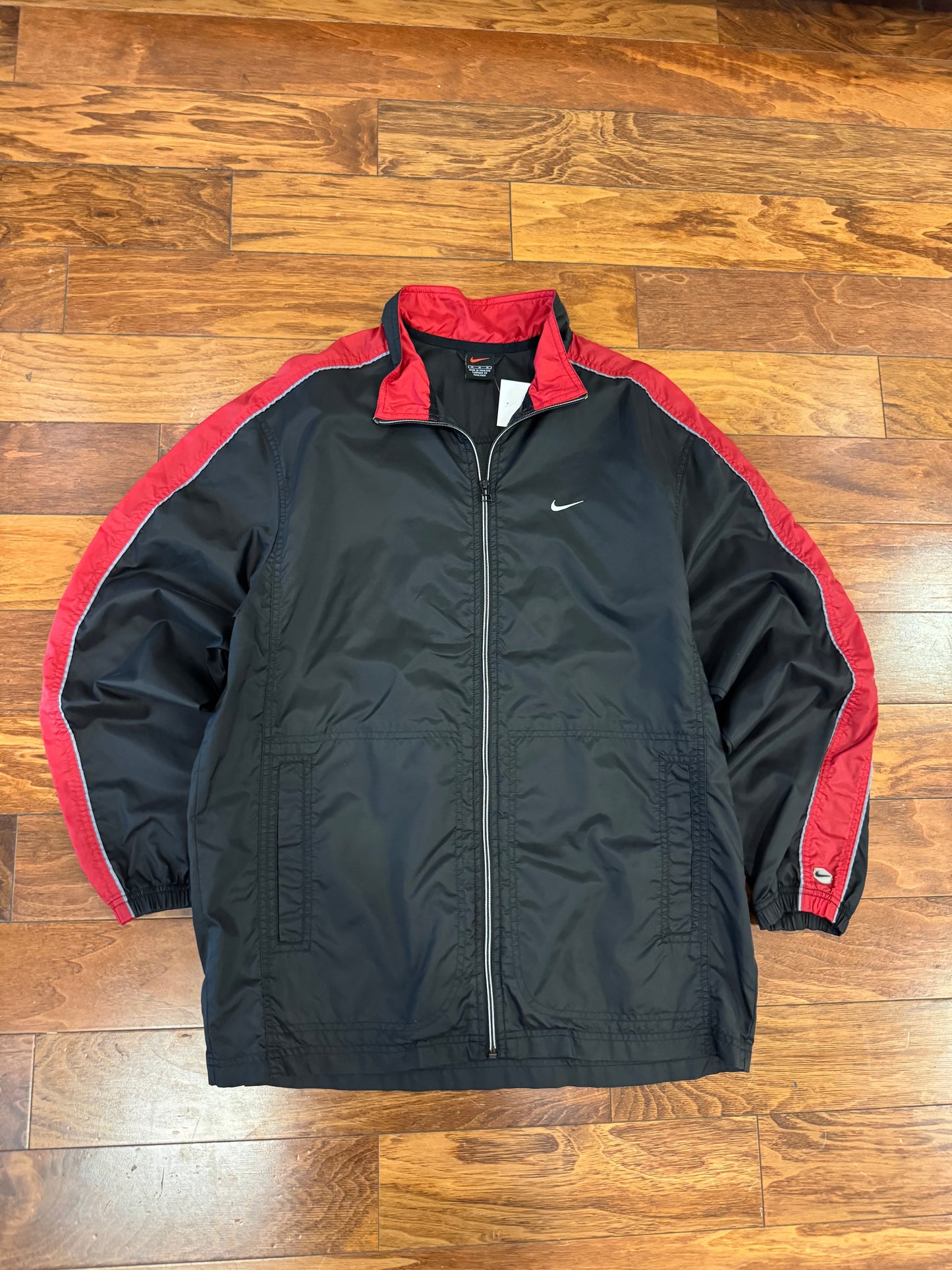 00s Nike Red/Black Parka Essential Windbreaker (M)