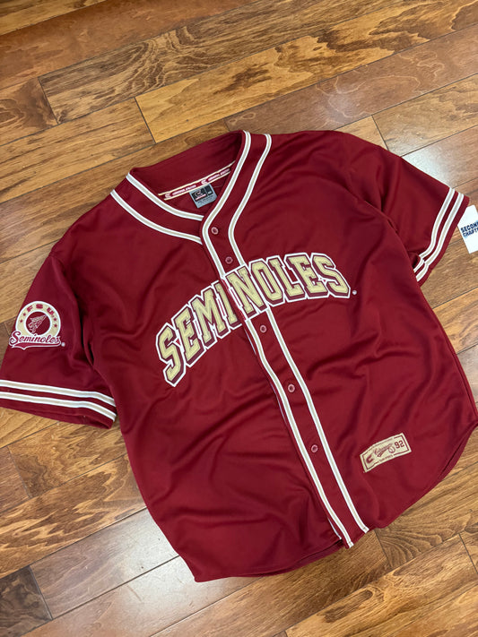90s Florida State University (FSU) Seminoles Colosseum Baseball Jersey (XXL)