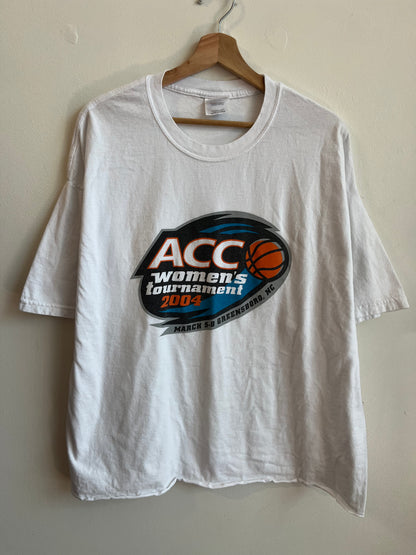 2004 ACC Women's Basketball Tournament Greensboro, NC Vintage Cropped Tee (XL)