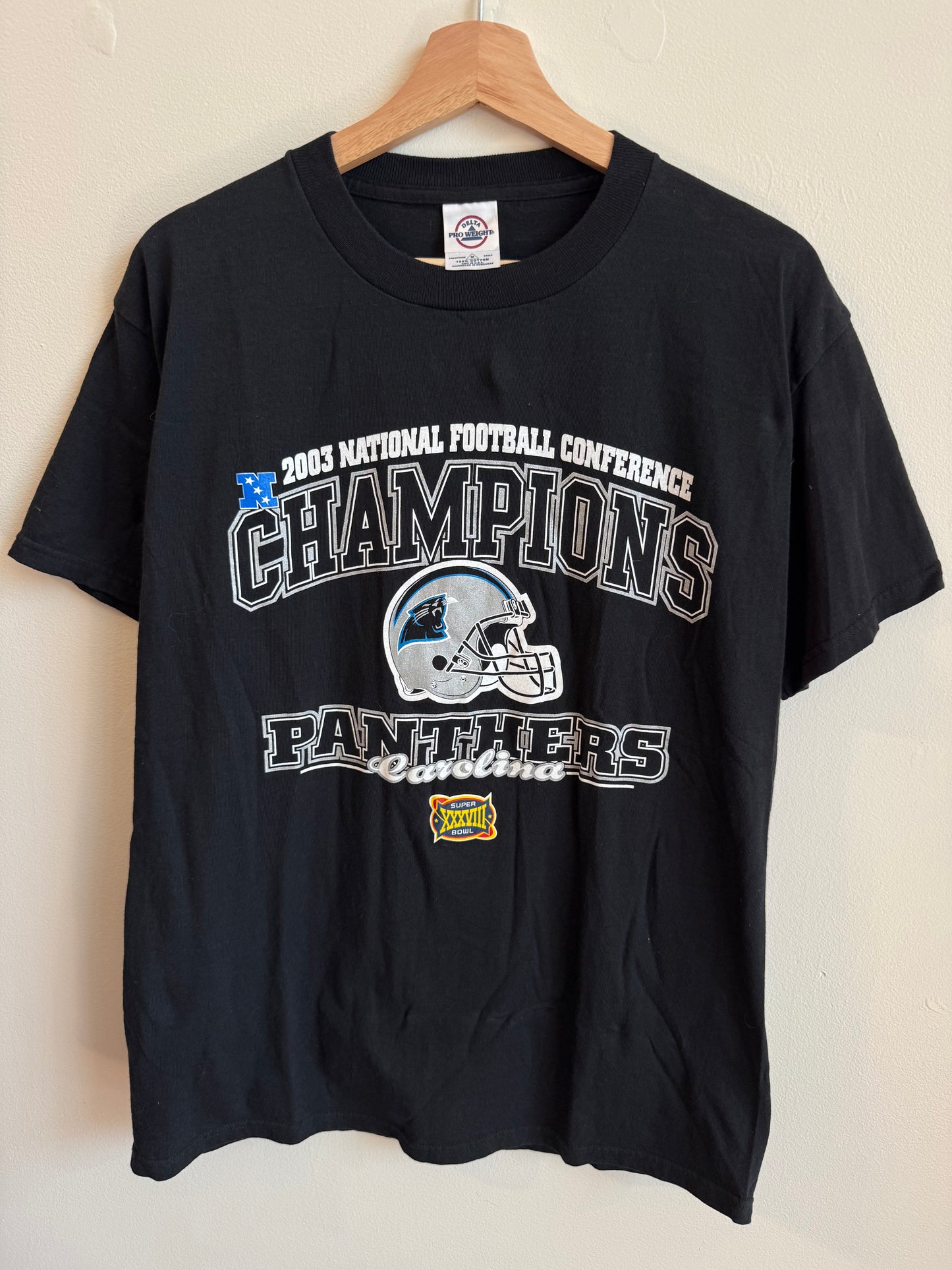 2003 Carolina Panthers Helmet Conference Champs Tee (M)