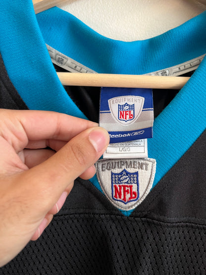 00s Carolina Panthers Steve Smith Black Reebok Jersey (L)