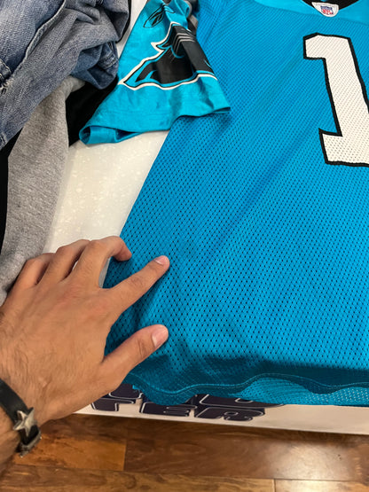00s Carolina Panthers Reebok Cam Newton Blue Jersey (XL)
