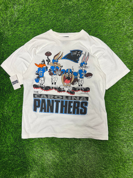 1993 Carolina Panthers Looney Tunes Vintage Double Sided Tee (L)