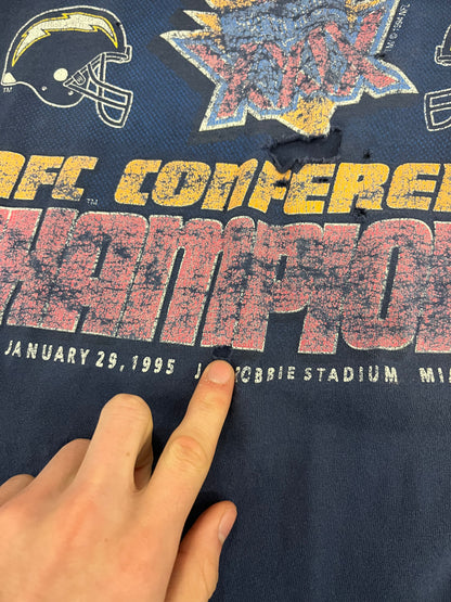 1994 San Diego Chargers Thrashed Faded Vintage Tee (XL)
