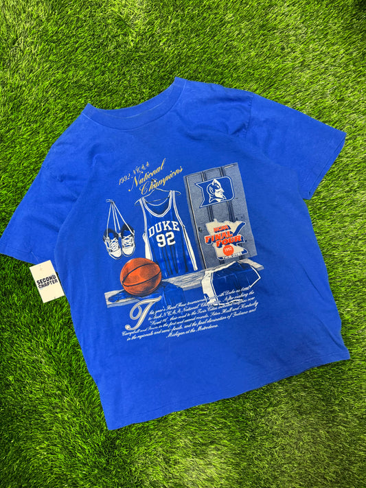 1992 Duke University Vintage NCAA Final Four Nutmeg Locker Tee (XL)