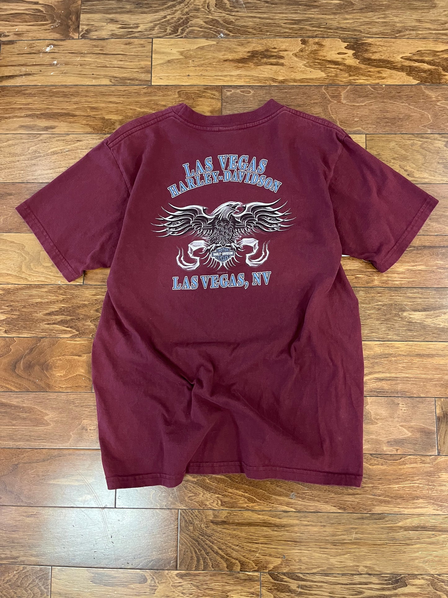 2005 Harley Davidson Burgundy Las Vegas Tee (L)