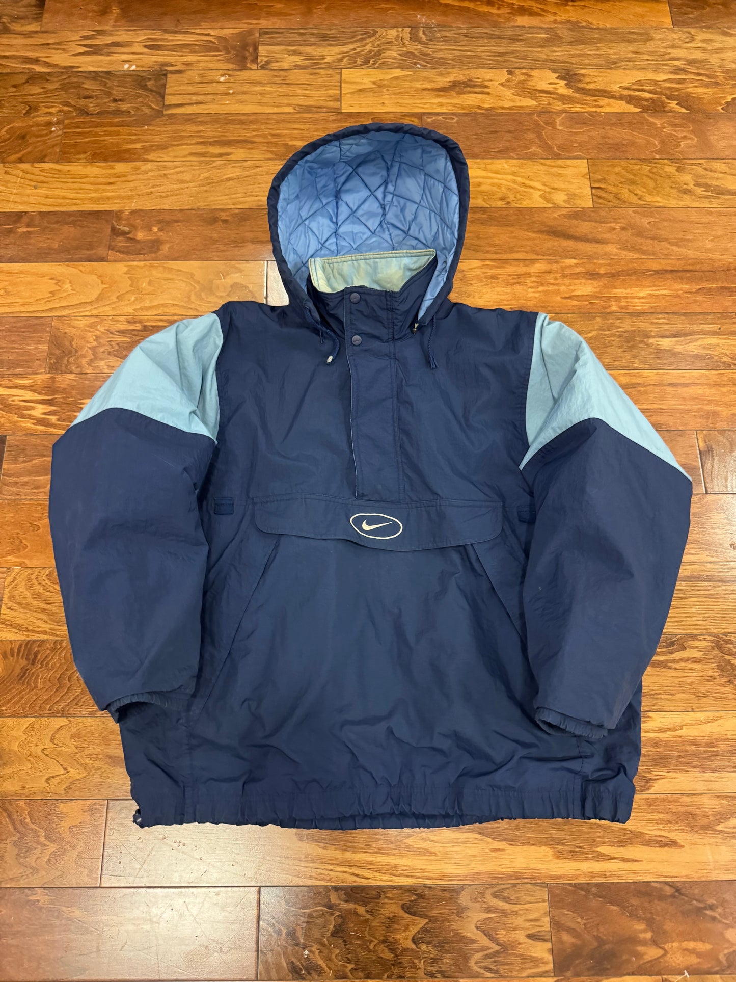 90s Nike Blue Puffer Jacket (XL)