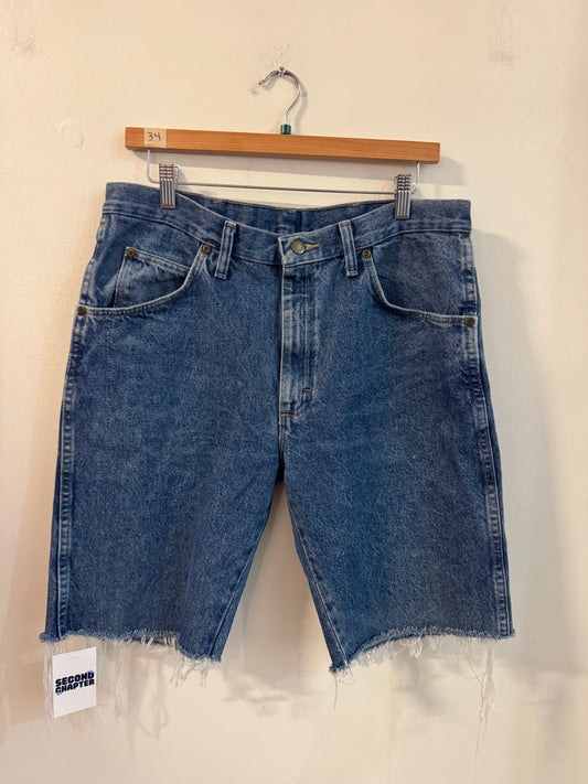 00s Wrangler Dark Blue Shorts (34)