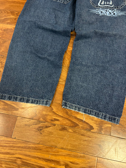 00s Jnco Tribals Tiger Graphic Vintage Baggy Jeans (36 x 32)