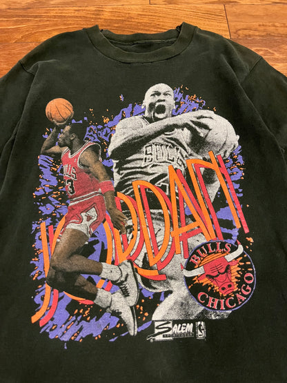90s Chicago Bulls Michael Jordan Dunk Salem Vintage Graphic Tee (M)