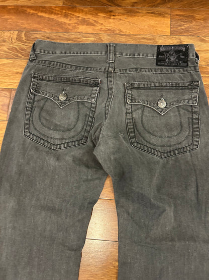 00s True Religion Ricky Super T Black Bootcut Jeans (40 x 34)