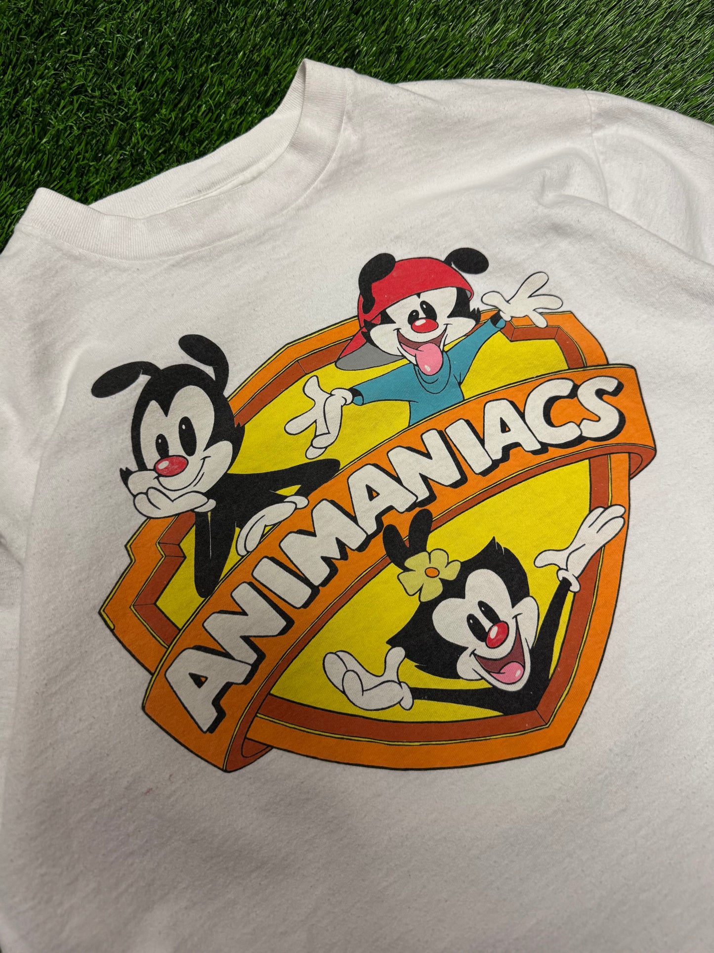 1993 Animaniacs Vintage Warner Bros Double Sided Cartoon Tee (L)
