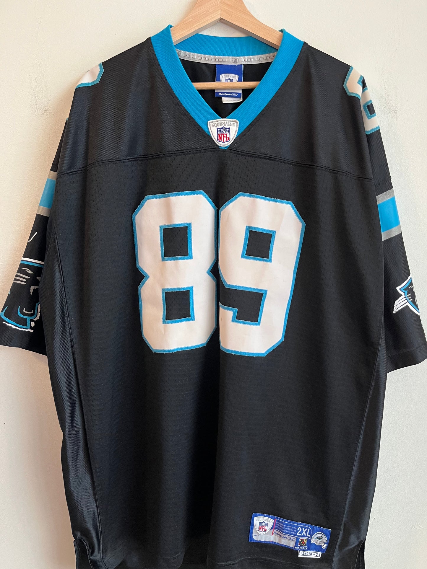 00s Carolina Panthers Steve Smith Stitched Reebok Jersey (XXL)