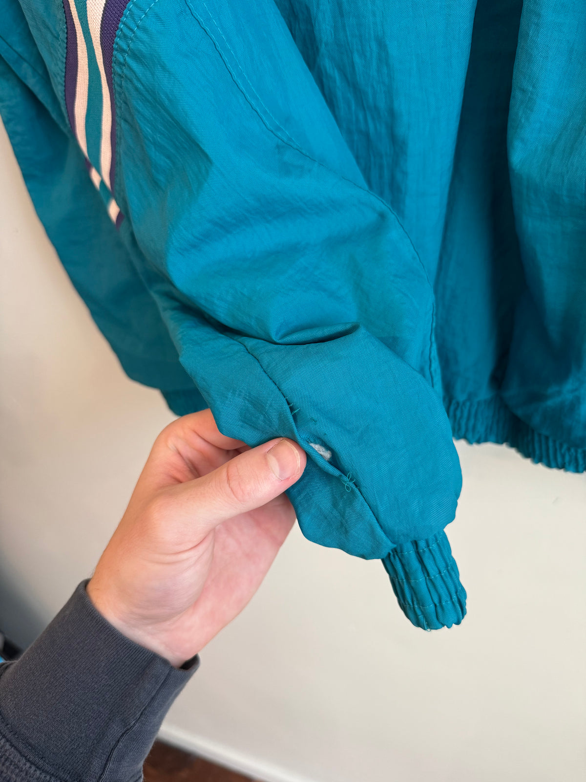 90s Charlotte Hornets Pro Player Embroidered Spell Out Windbreaker (L)
