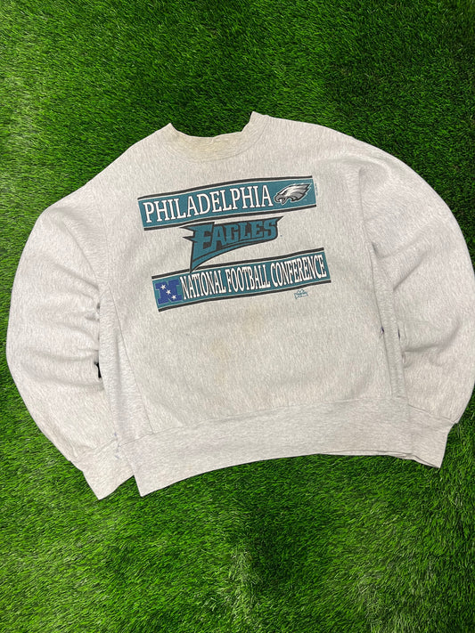1990 Philadelphia Eagles Cross Cut Crewneck (L)