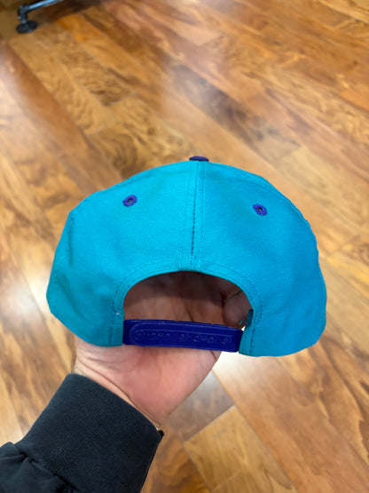 90s Charlotte Hornets Teal Two Tone Hat (OS)
