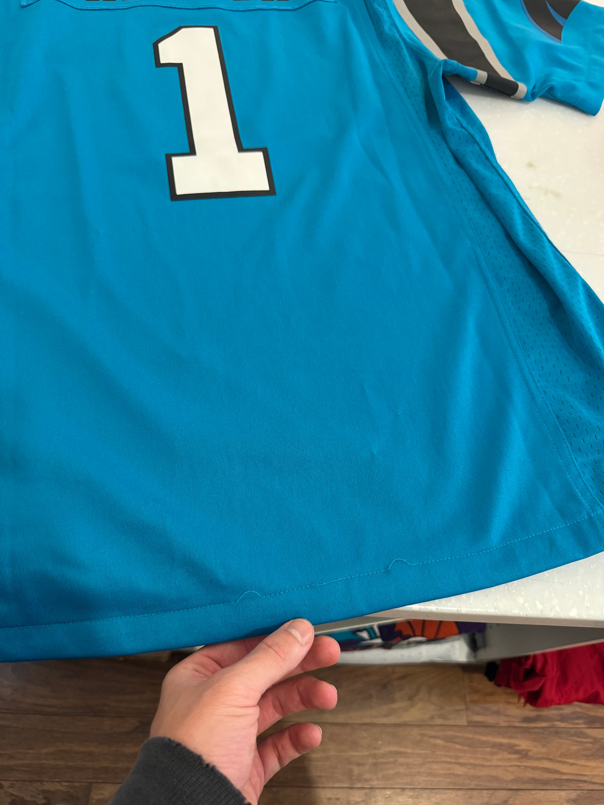 2016 Carolina Panthers Cam Newton Electric Blue Jersey (L)