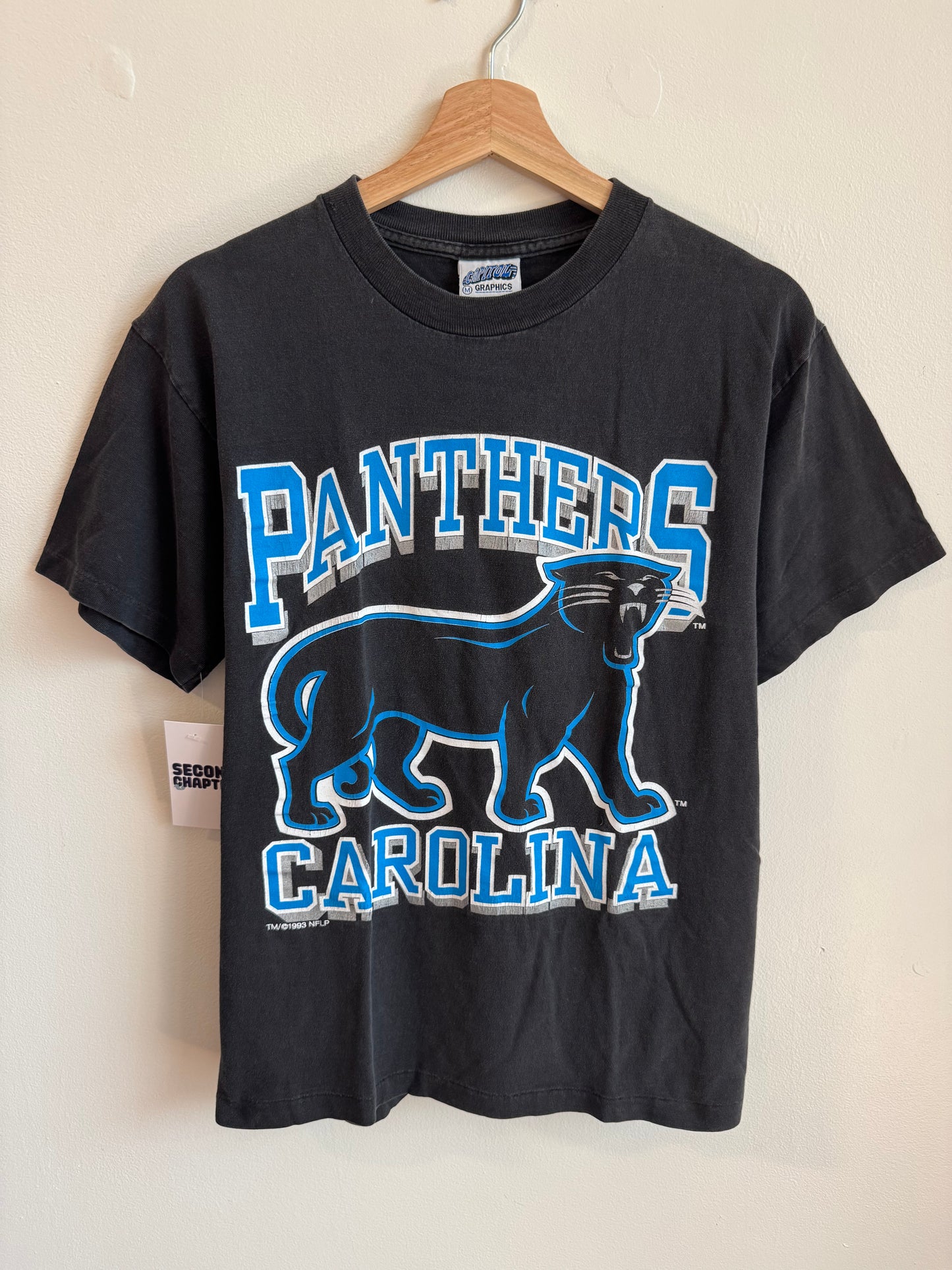 1993 Carolina Panthers Original Cat Black Tee (M)
