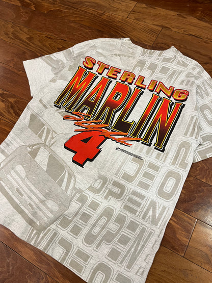 90s Nascar Sterling Marlin Kodak Film AOP Tee (XL)