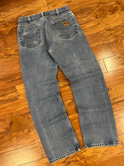 Carhartt Mid Wash Blue Jeans (32 x 32)