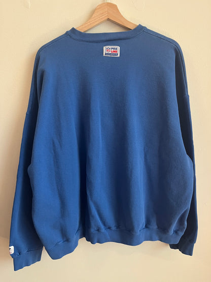 90s New York Giants Logo Athletics Blue Crewneck (XL)