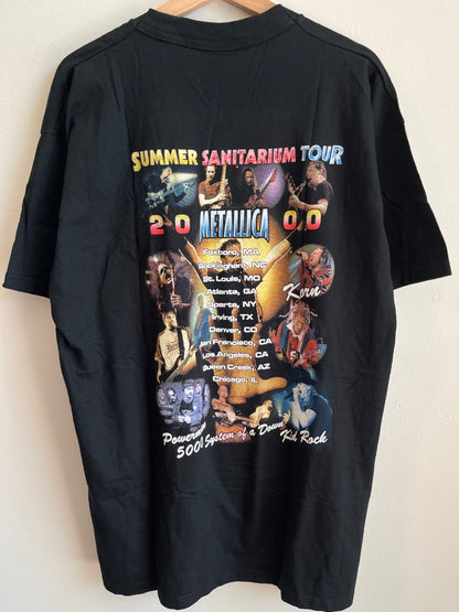 2000 Summer Sanitarium Metallica, Korn, Kid Rock, System of a Down Music Rap Tee (XL)