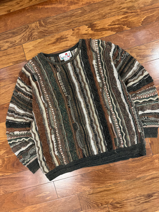 90s Florence Tricot 3D Knit Sweater (XXL)