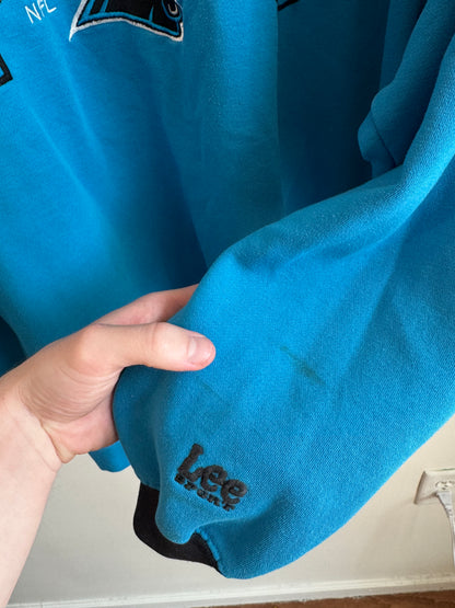 00s Carolina Panthers Embroidered Spell Out Lee Sports Crewneck (L)