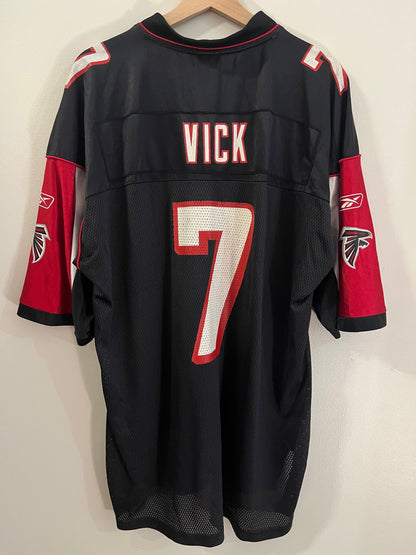 00s Atlanta Falcons Black Mike Vick NFLJersey (L)