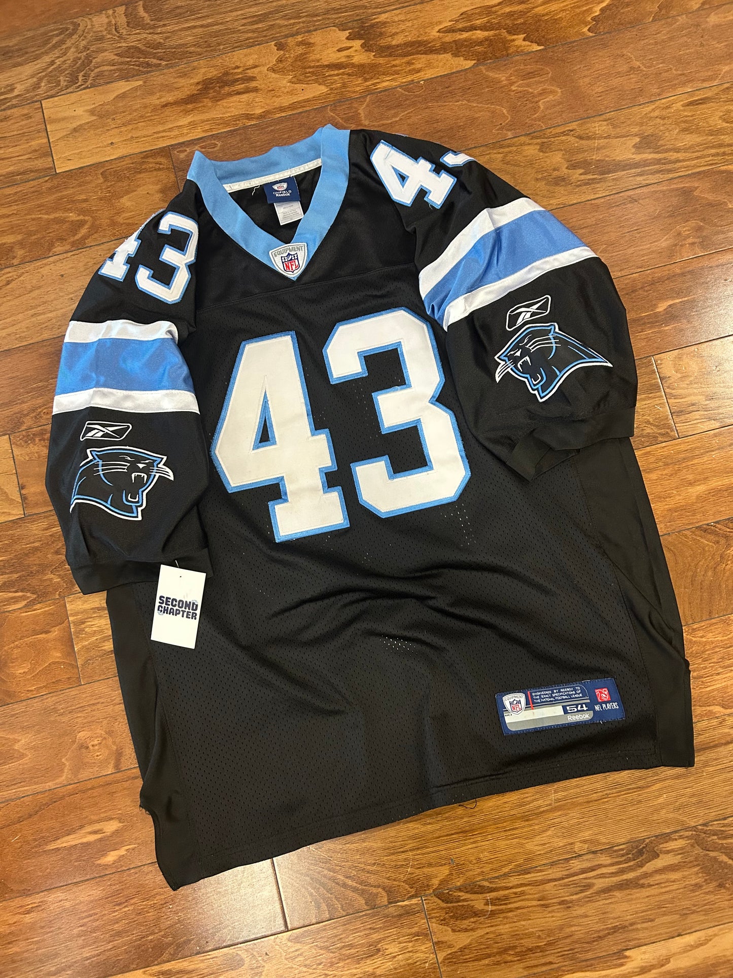 2010s Carolina Panthers Chris Harris Stitched Reebok Football Jersey (XL)