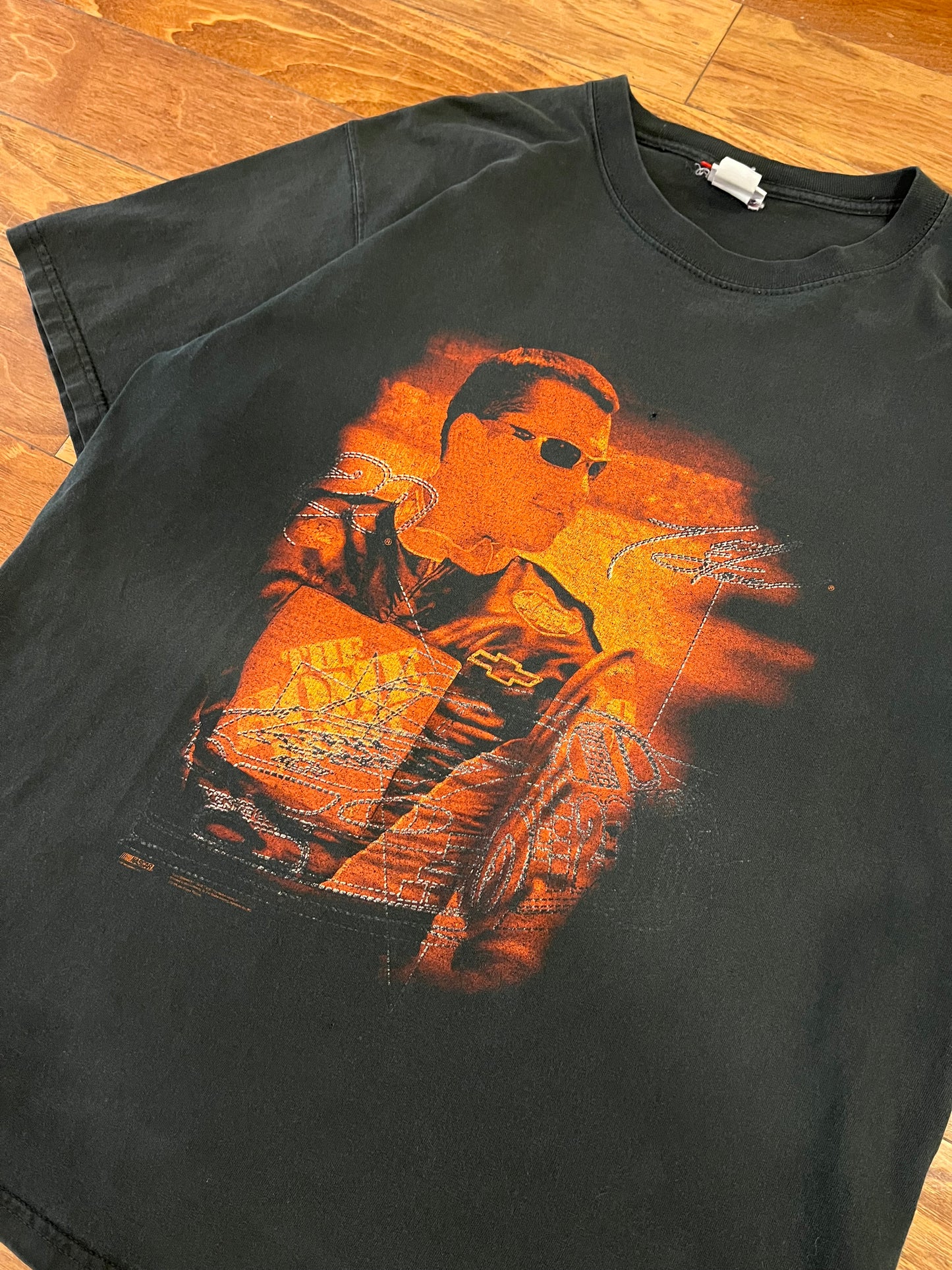 2005 Tony Stewart Faded Black Nascar Tee (XL)