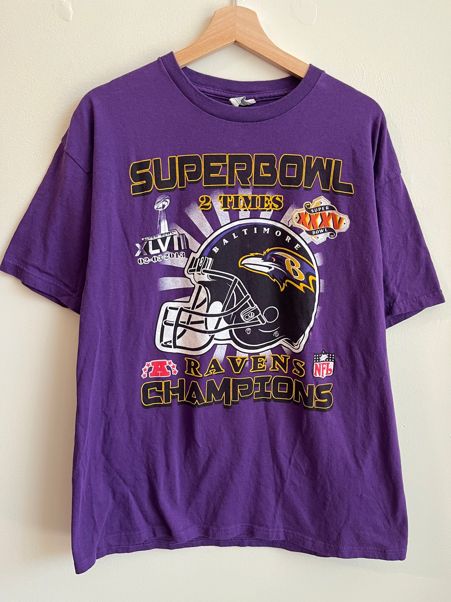 2013 Baltimore Ravens Super Bowl XXXV Tee (XL)