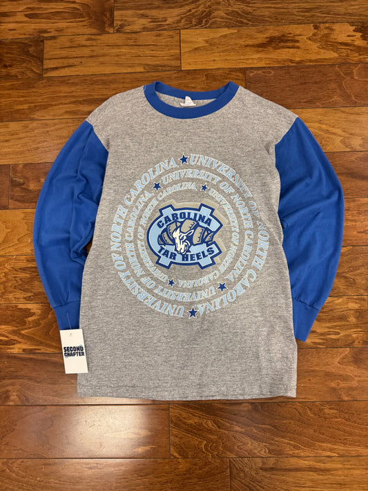 90s UNC Two Tone Long Sleeve Shirt (Youth L)