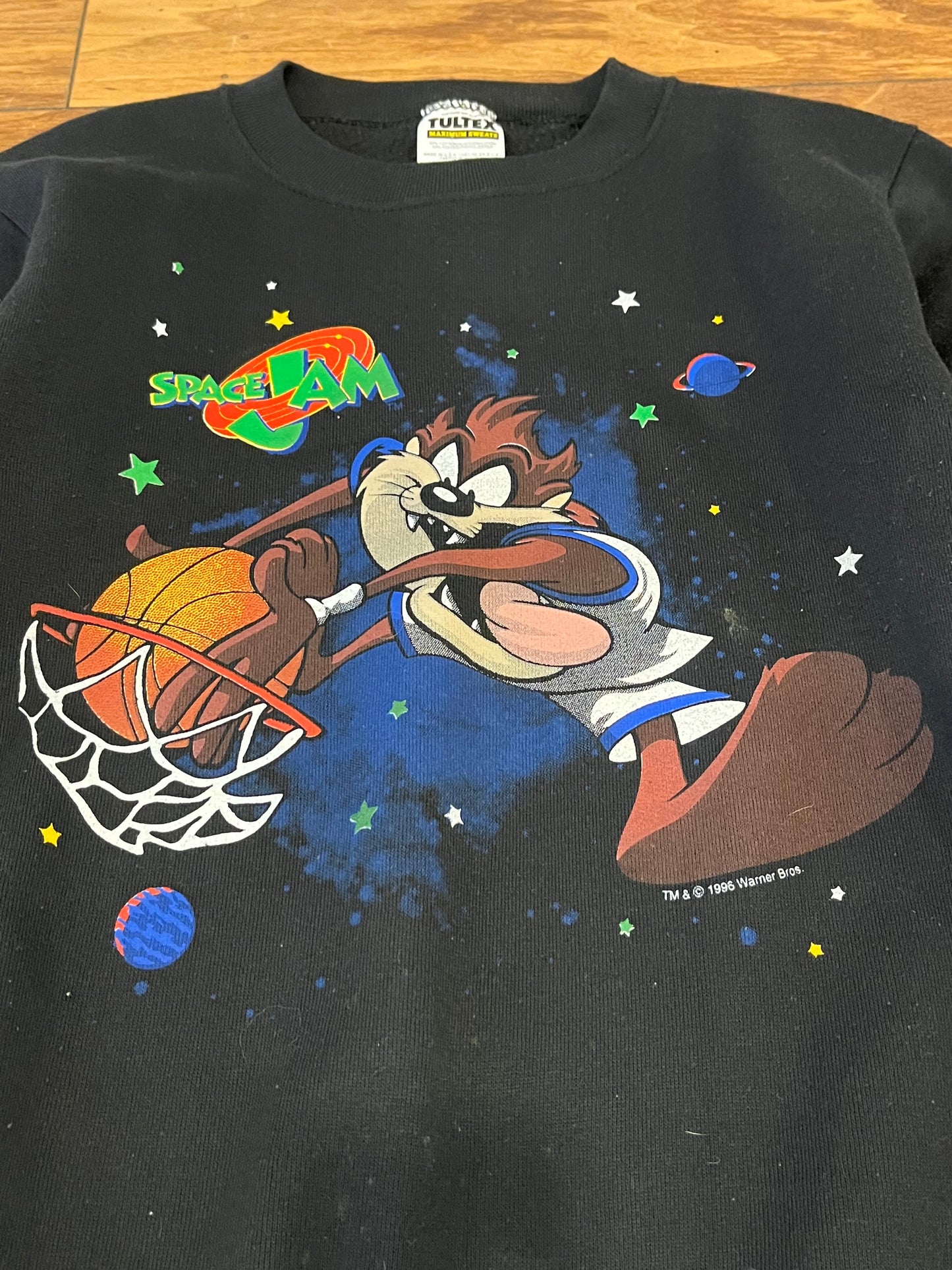 1996 Space Jam Taz Graphic Crewneck (Youth L)