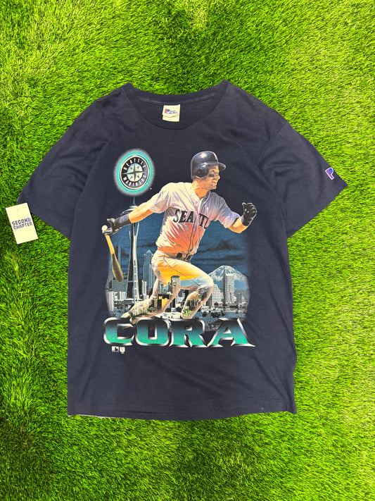 90s Seattle Mariners Joey Cora Vintage MLB Salem Tee (L)
