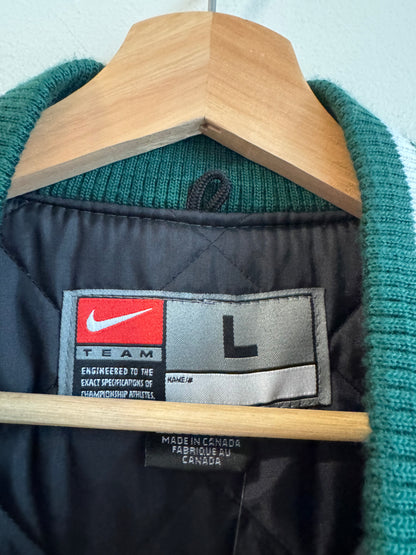 90s Michigan State Nike Varsity Leather Deadstock Jacket (L)