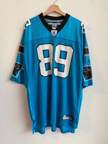 00s Carolina Panthers Steve Smith Blue Reebok Jersey (XXL)