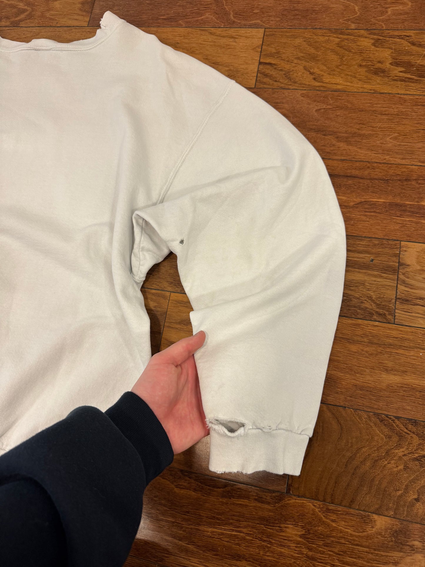 90s Nike Essential Swoosh White Vintage Crewneck (L)
